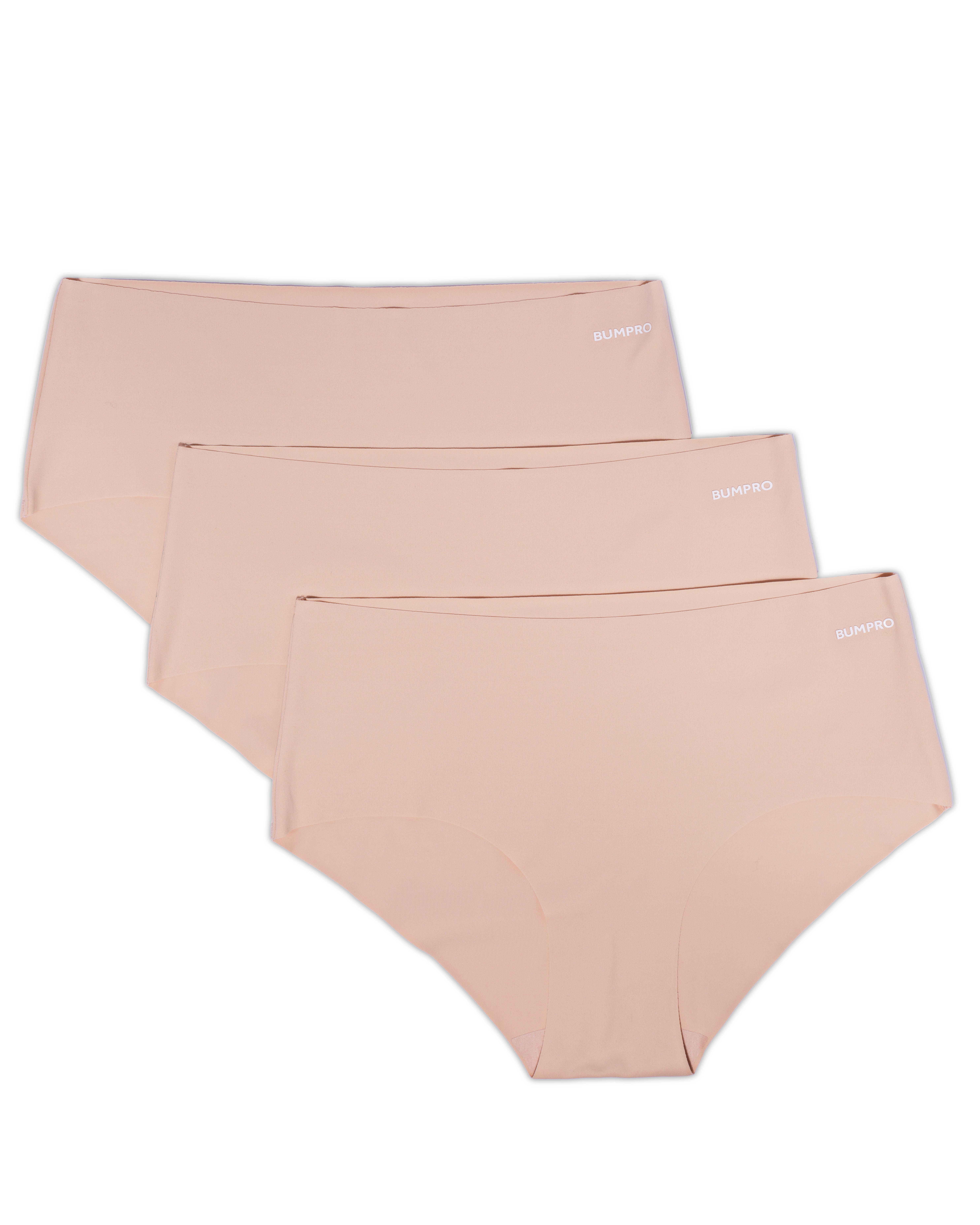 Bumpro 3-pack No Show Hipster Sand