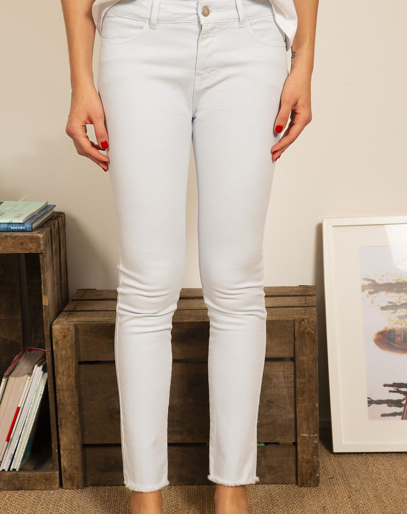Cuisse de Grenouille Jean 7/8 Enigme bleu clair