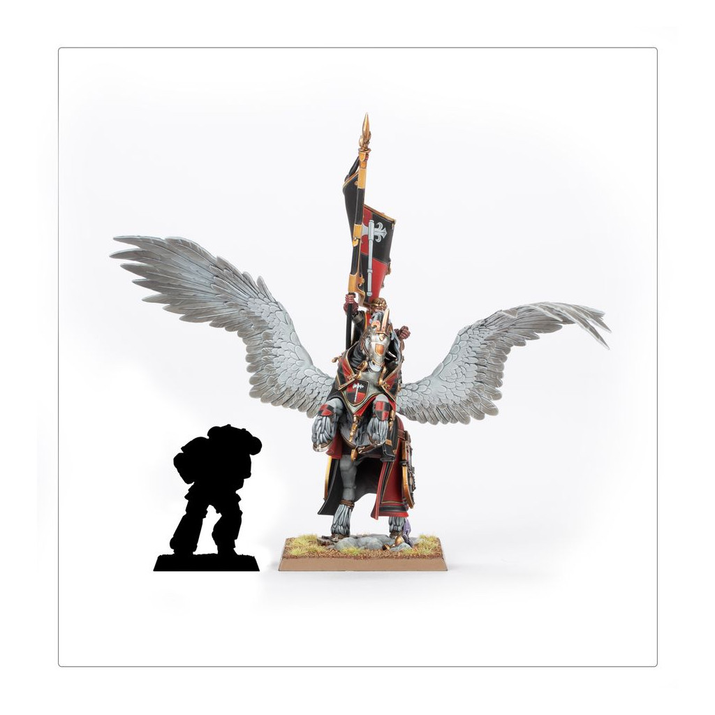 Warhammer - The Old World : Royaume de Bretonnie - Porteur de la Grande Bannière sur Pégase Royal