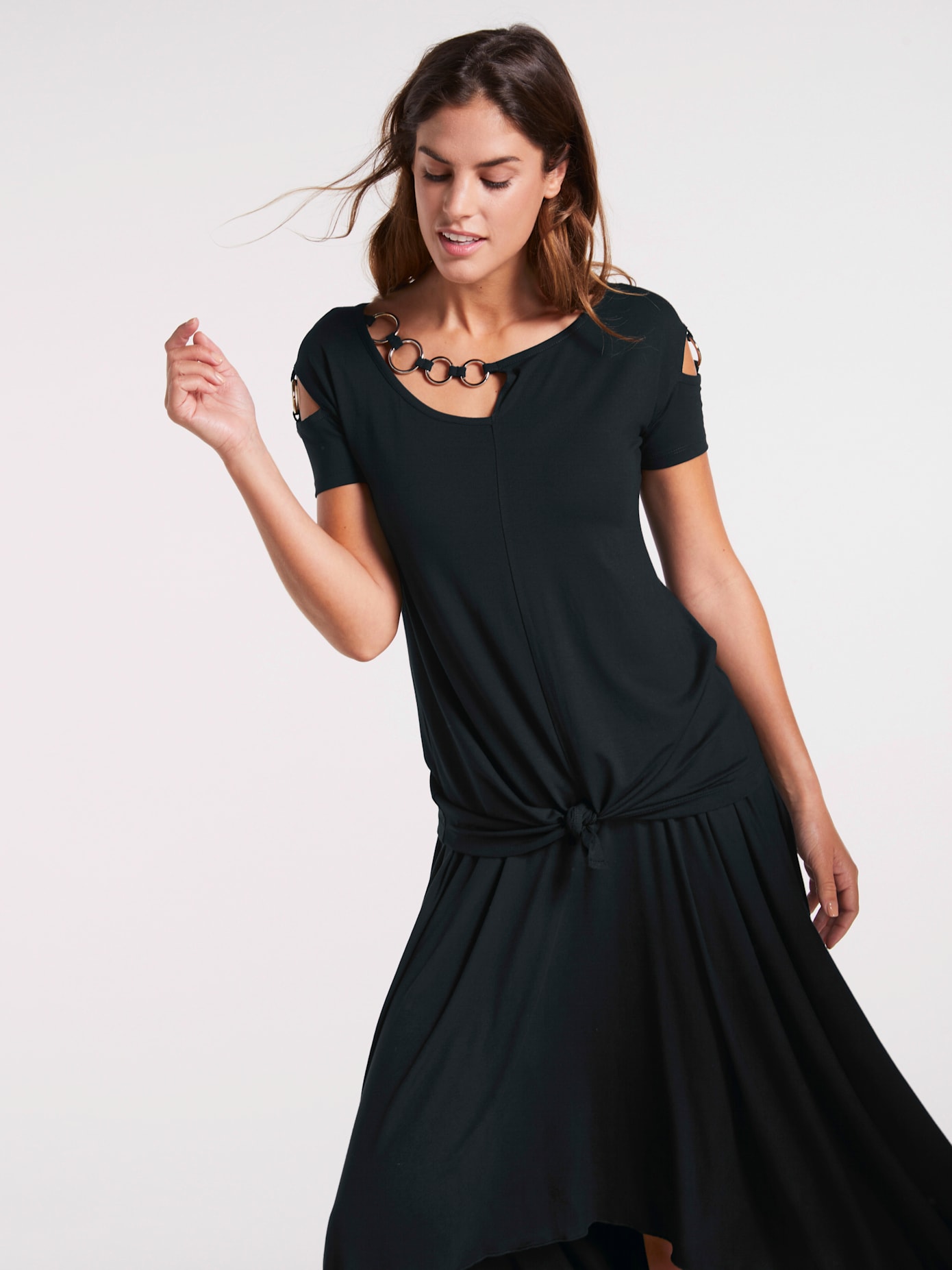 Shirt éléments décoratifs à l'encolure et aux manches