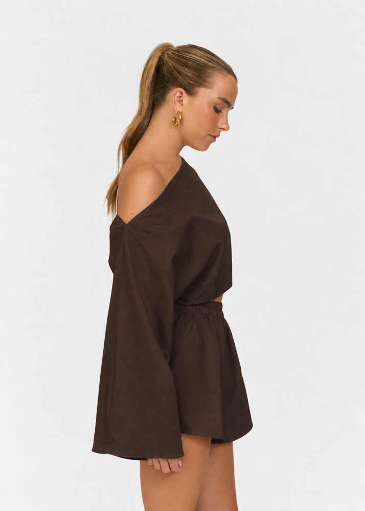 Noé top choco bruin