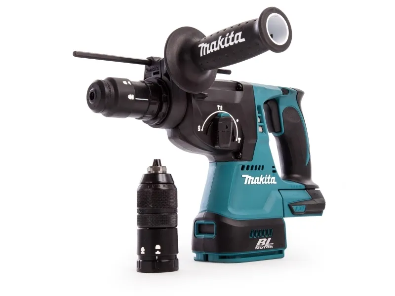 Makita DHR243Z - Roterende hammer - ledningfri - 3 tilstande - SDS-plus - 2 Joule - intet batteri - SOLO