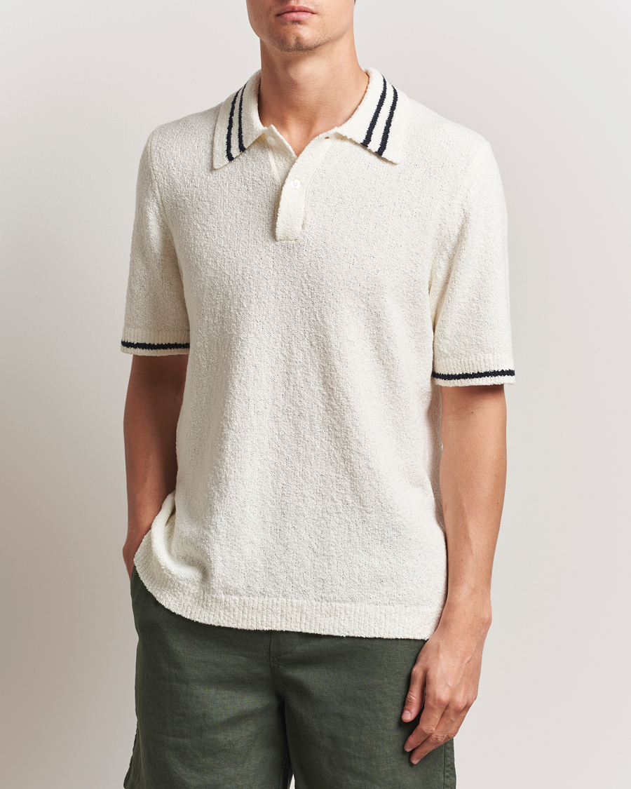 Samsøe Samsøe Pedro Tipped Knitted Polo Clear Cream