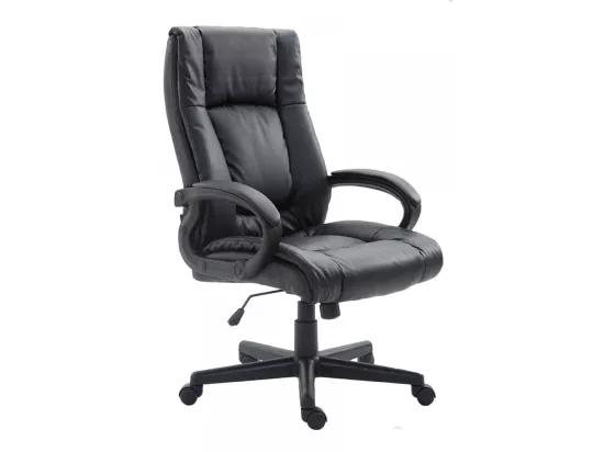 Chaise de bureau - Similicuir & Noir - Noir - XL Sparta