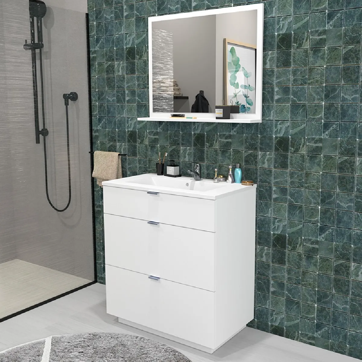 LE QUAI DES AFFAIRES Meuble sous-vasque 80 cm Blanc