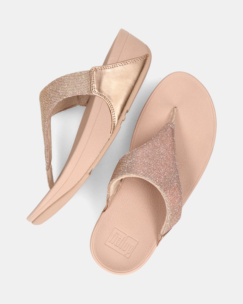 Fitflop Lulu Shimmer Lux Slippers  - rose goud