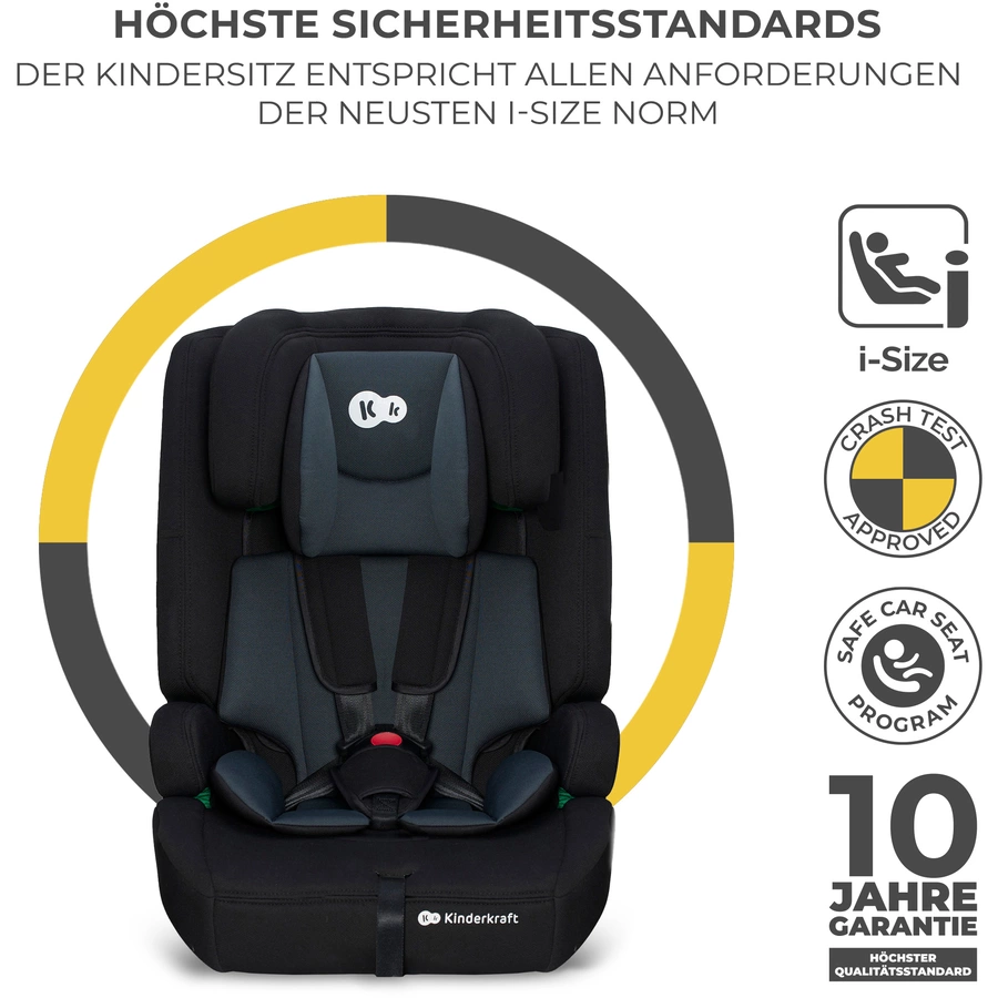 Kinderkraft Autokindersitz Safety Fix 2 i-Size 76 bis 150 cm 8 kg schwarz