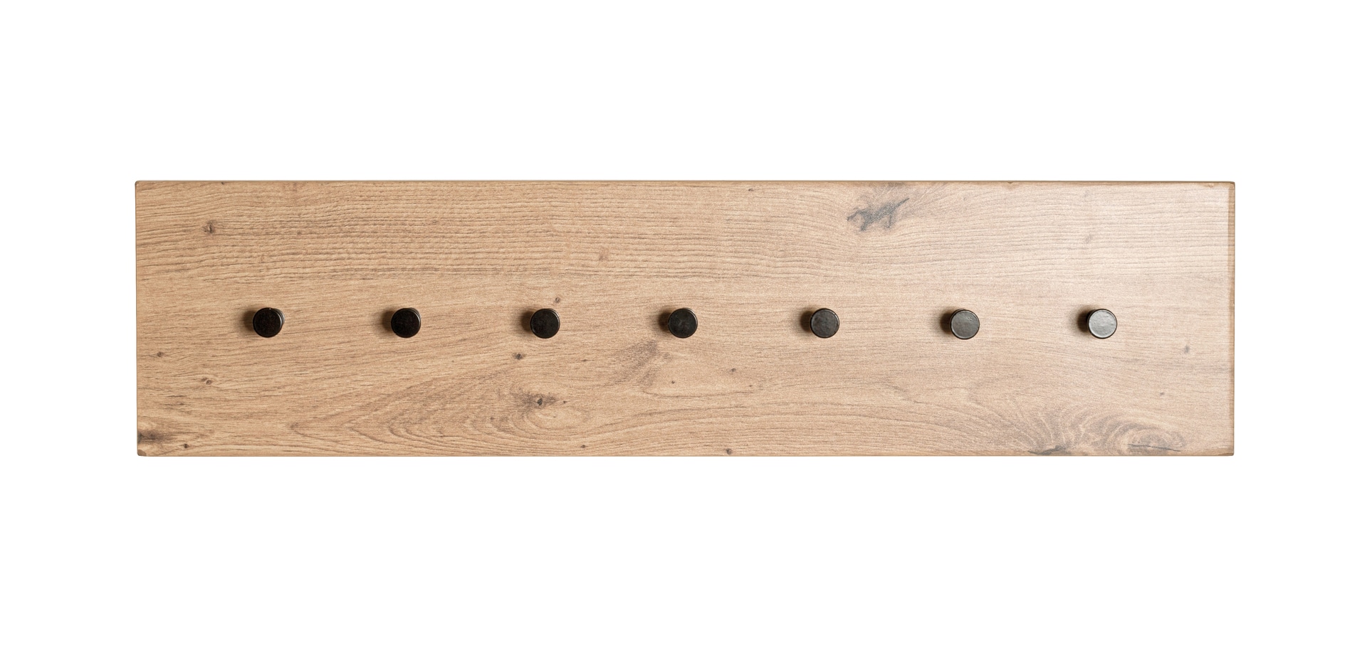 Wandgarderobe PARMA 7 Eiche-Dekor/schwarz 80 x 20 cm