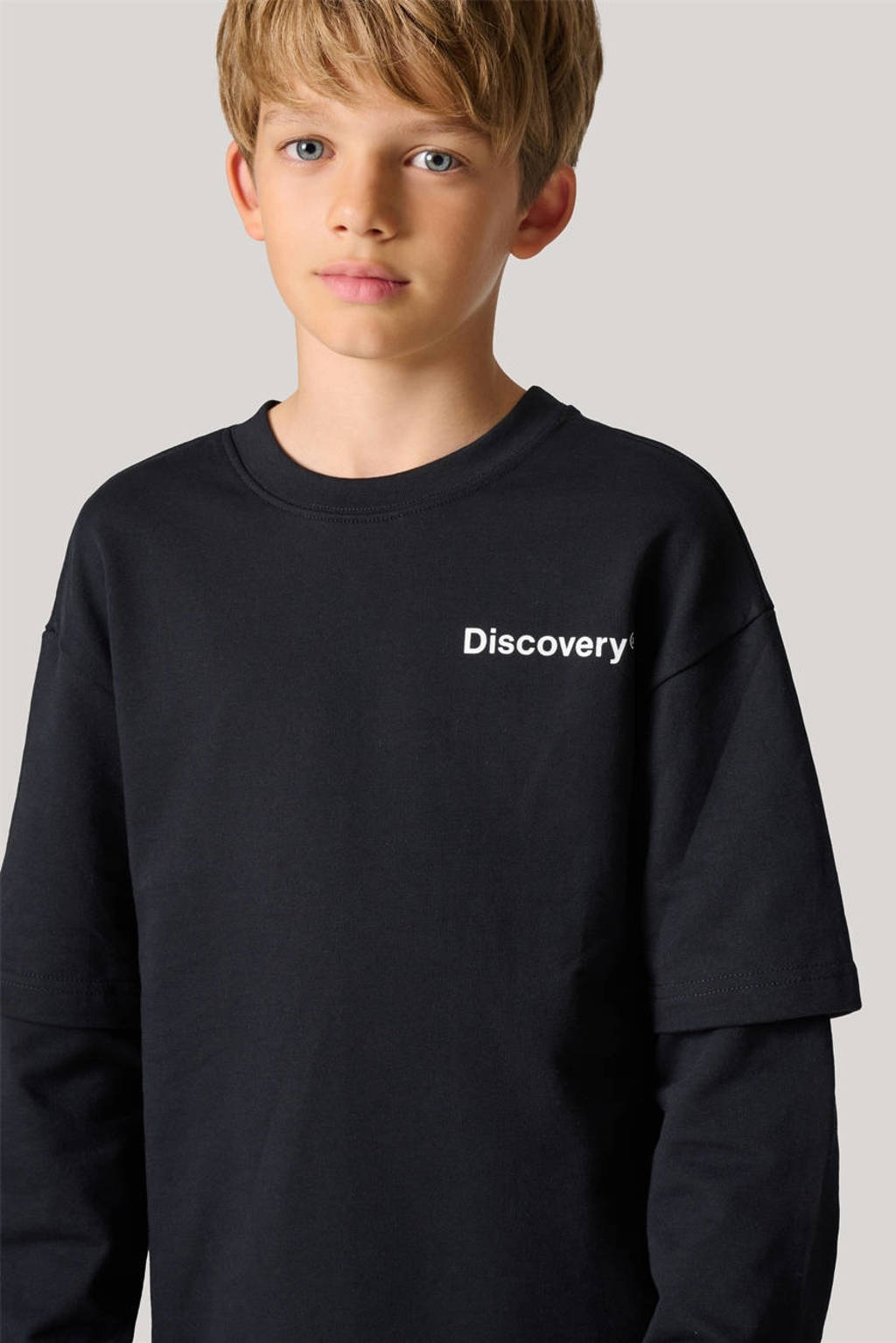 Shoeby longsleeve met backprint zwart