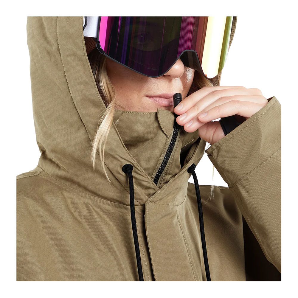 Volcom PAXSON 2L TDS INF - Veste ski Femme dark khaki