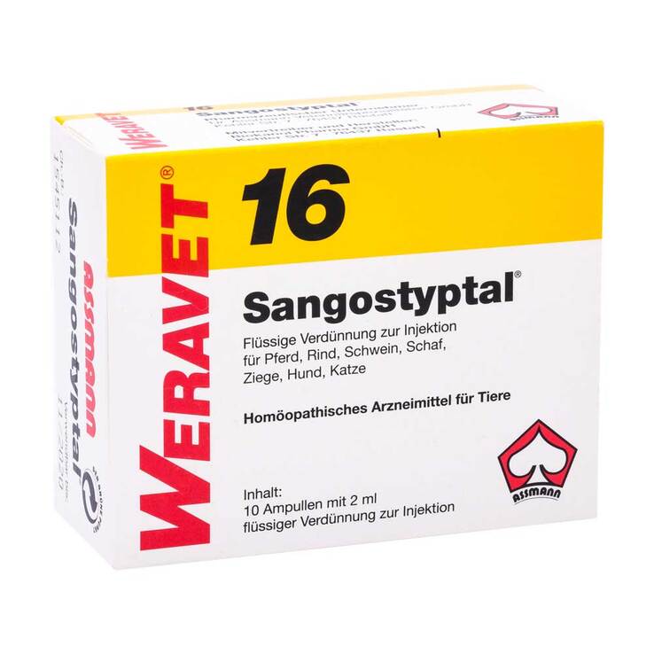 Sangostyptal 16 vet. Ampullen, 10X2 ml