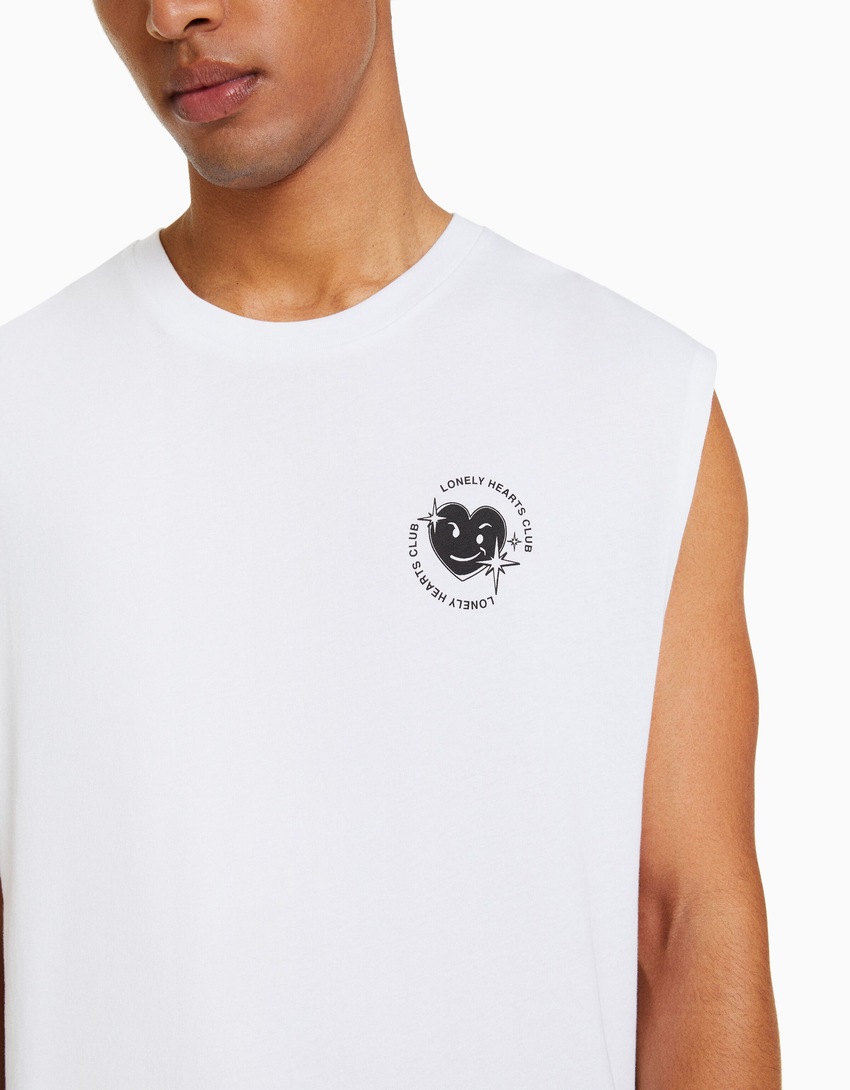 Camiseta sem mangas estilo operário