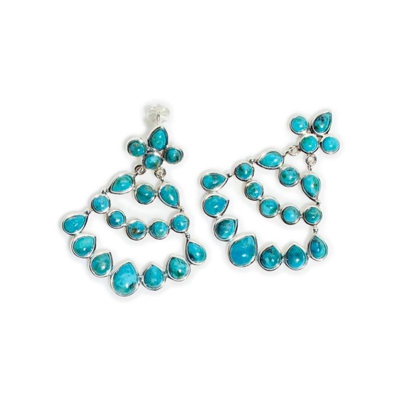 Boucles d'oreilles argent massif et pierre naturelle