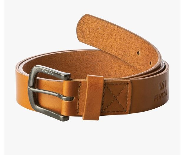 Rvca Truce Leather Belt Tan