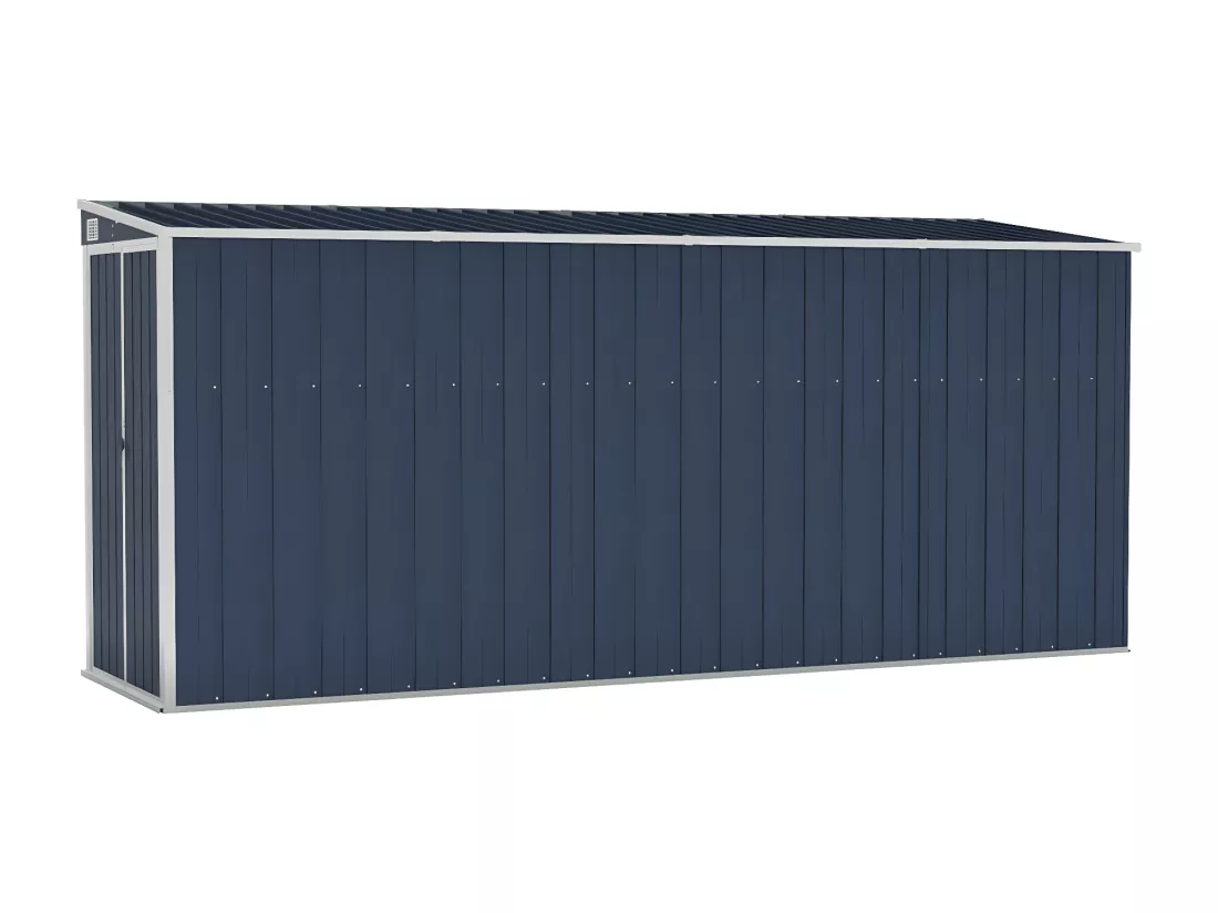 Abri de jardin mural Anthracite 118x382x178 Acier