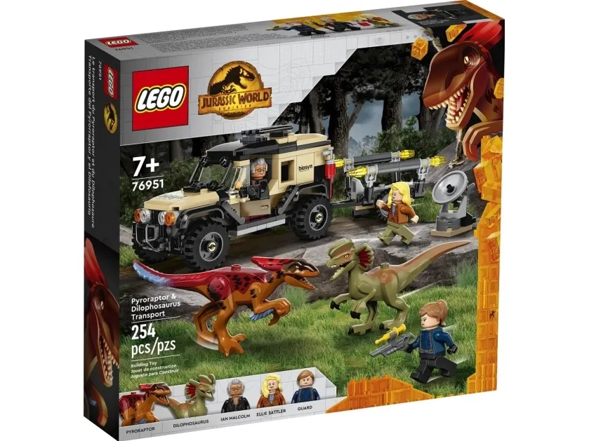 LEGO Jurassic World 76951 Pyroraptor og dilophosaurus-transport