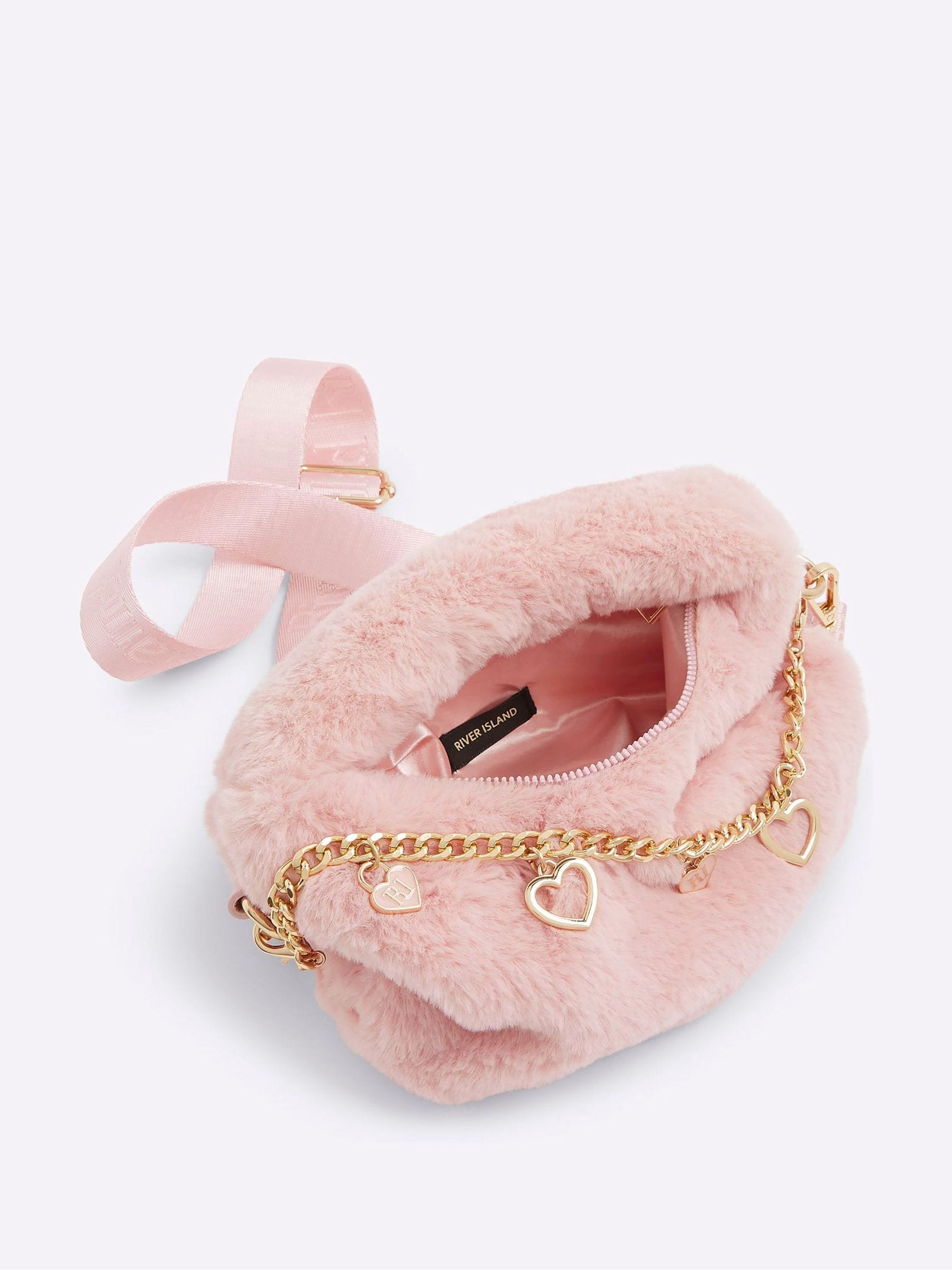 River Island Girls Fur Chain Grab Bag