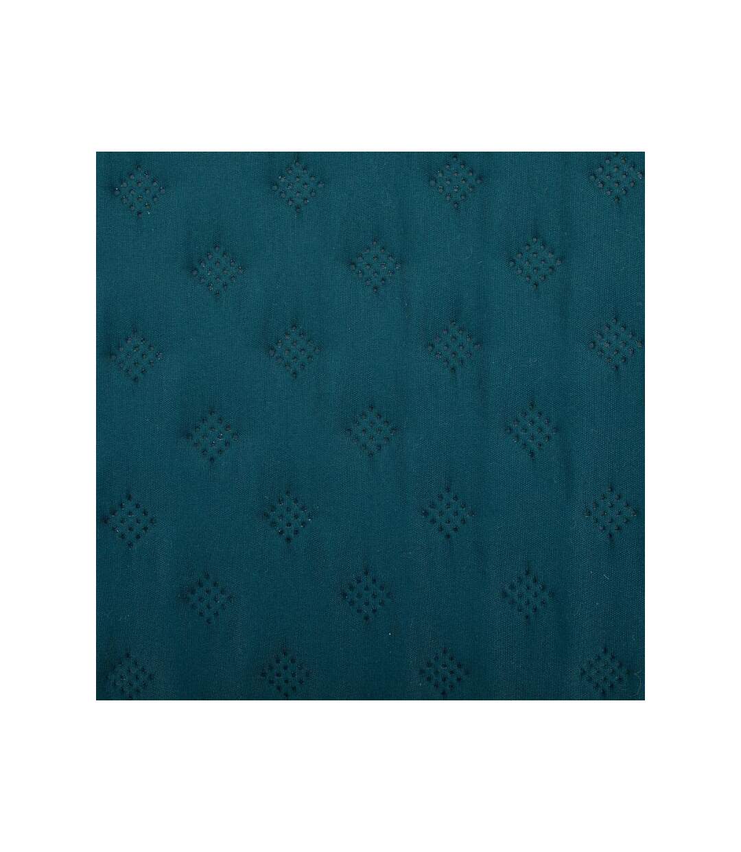Couvre Lit & 2 Taies Kalia 240x260cm Bleu Égéen
