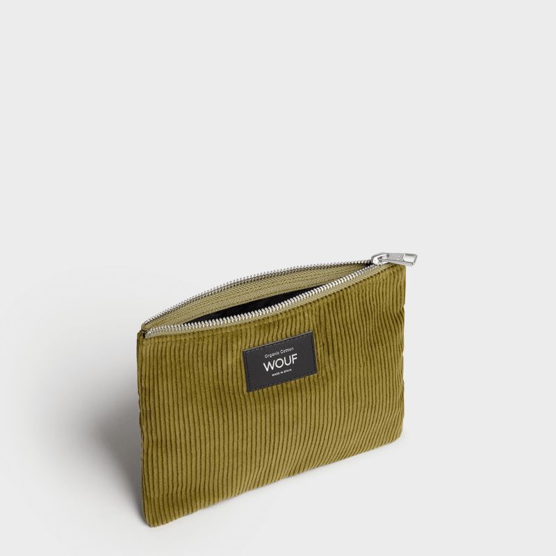 Pochette large 21,5 cm Olive