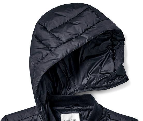 Steppjacke mit Kapuze, dunkelblau