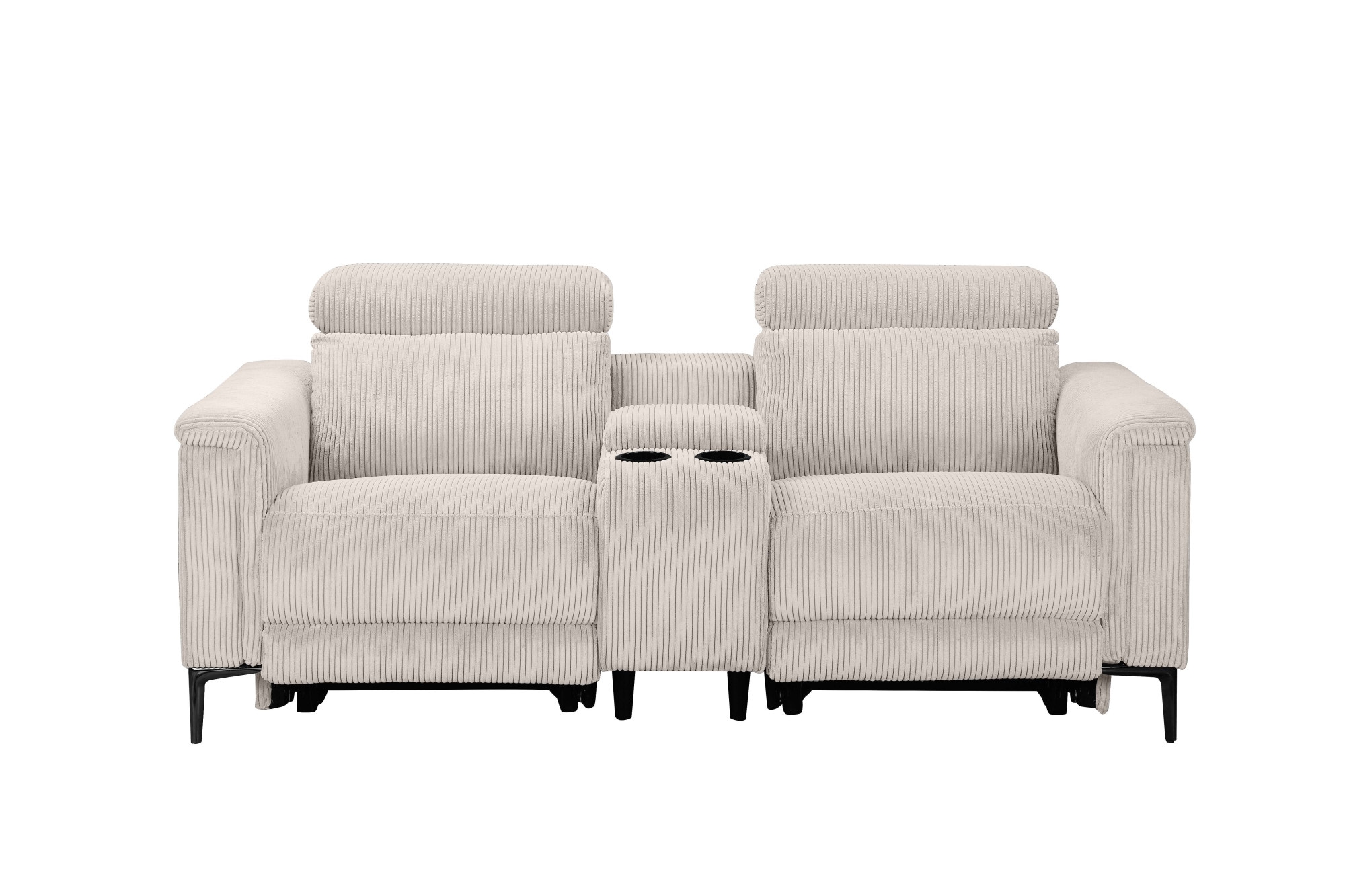 Home affaire 2-Sitzer »Lund in Cord, 2er-Kinosofa, TV-Sessel, Multimedia-Sofa, USB-A,« m. elektrischer o. manueller Relaxfunktion, Getränkehalter u. Staufach