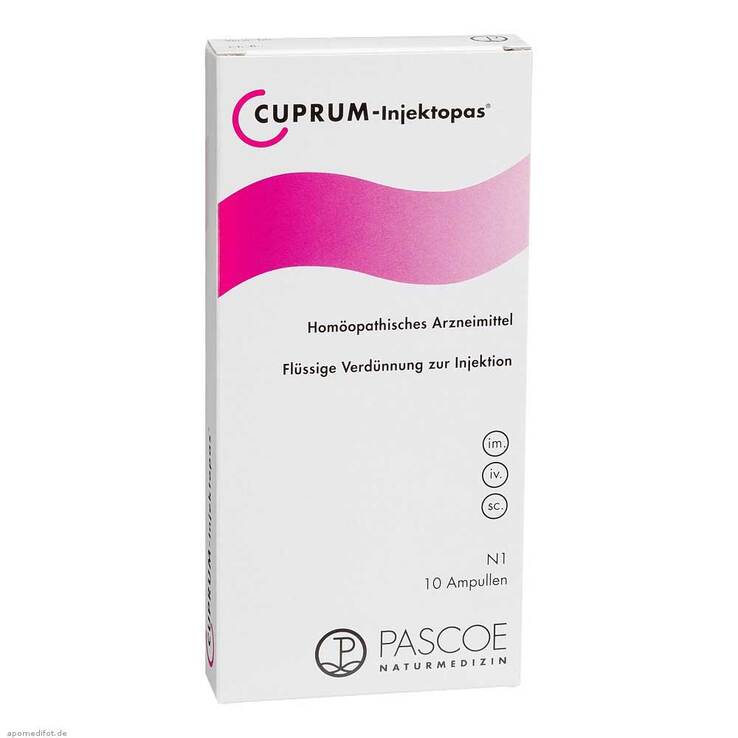 Cuprum Injektopas Ampullen, 10X2 ml