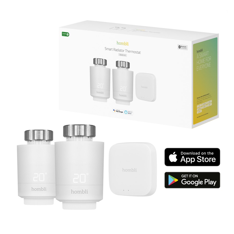 Hombli - Smart Radiator Termostat Starterkit (2+BT Bridge)