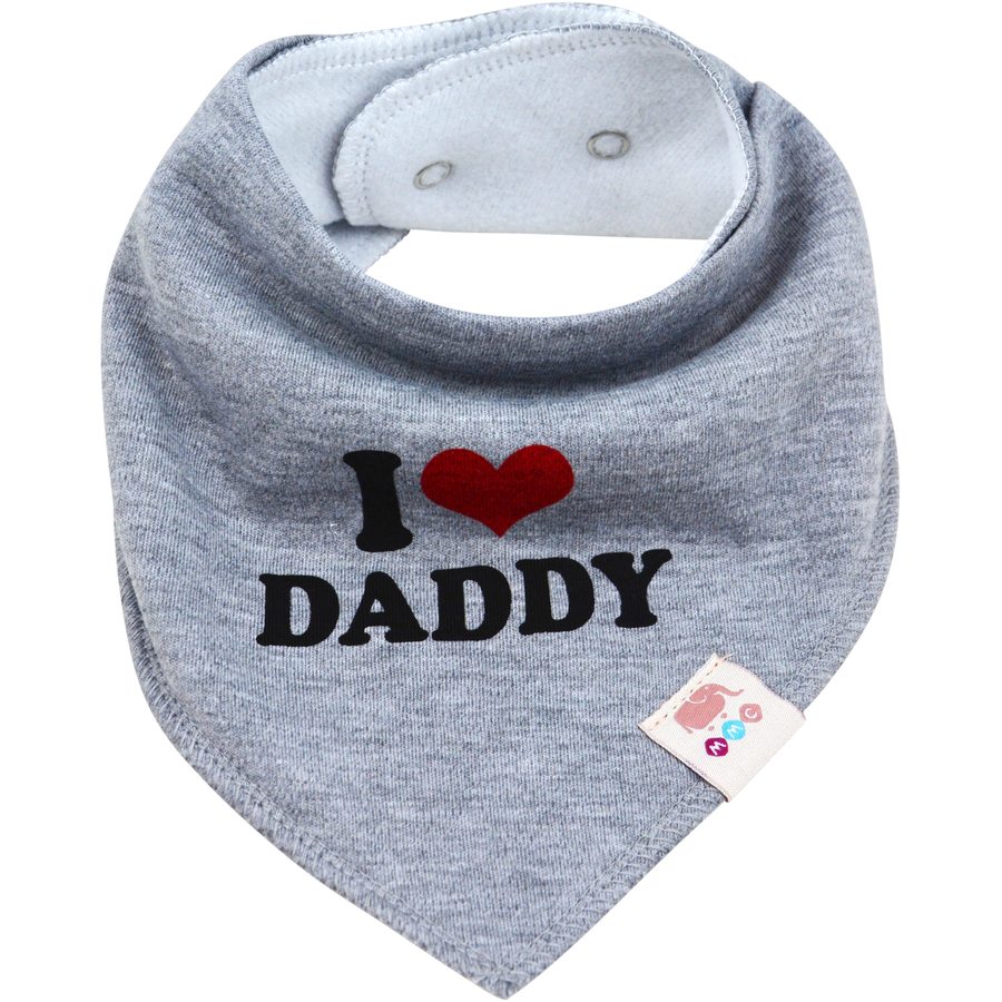 M.M.C. Lätzchen 6 PACK I Love Mommy Daddy Dreieckstücher Halstücher Unisex Set