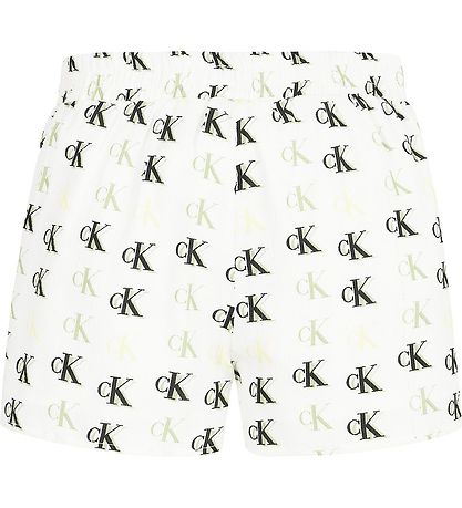 Calvin Klein Shorts - Monogramm - Weiß/Grün