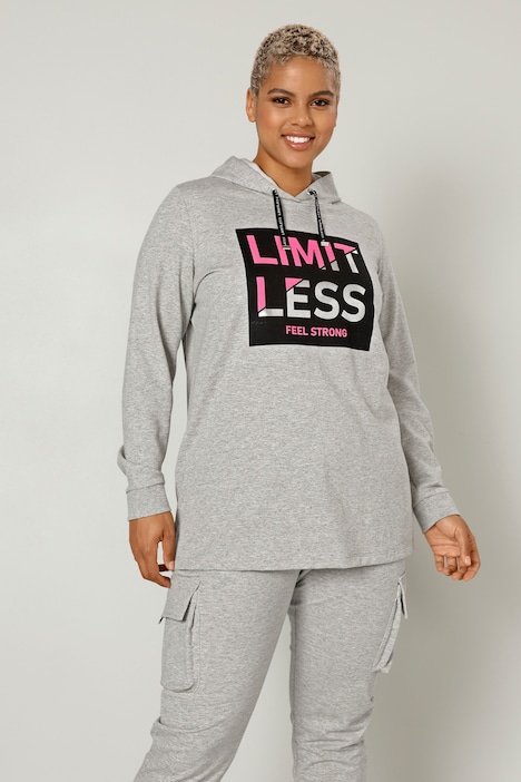 Hoodie, Schrift-Druck, Kapuze, Langarm