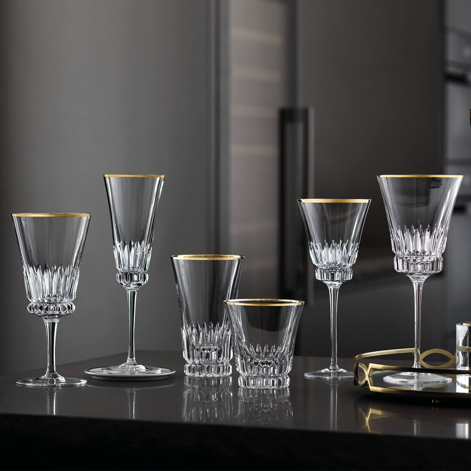 Grand Royal Champagne glass Clear, 4.1 oz, crystal glass