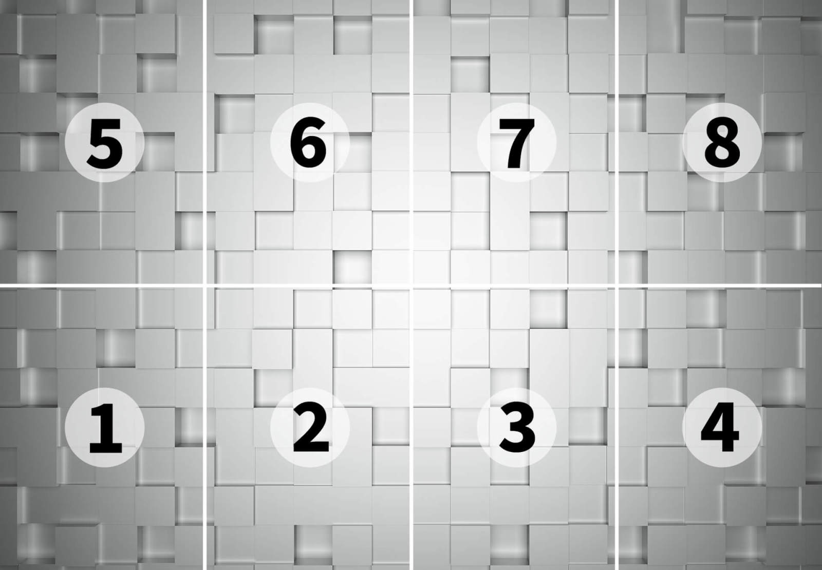 Fototapete DESIGNWALLS 2.0 - weiß-grau - 3D - 2,5 Meter