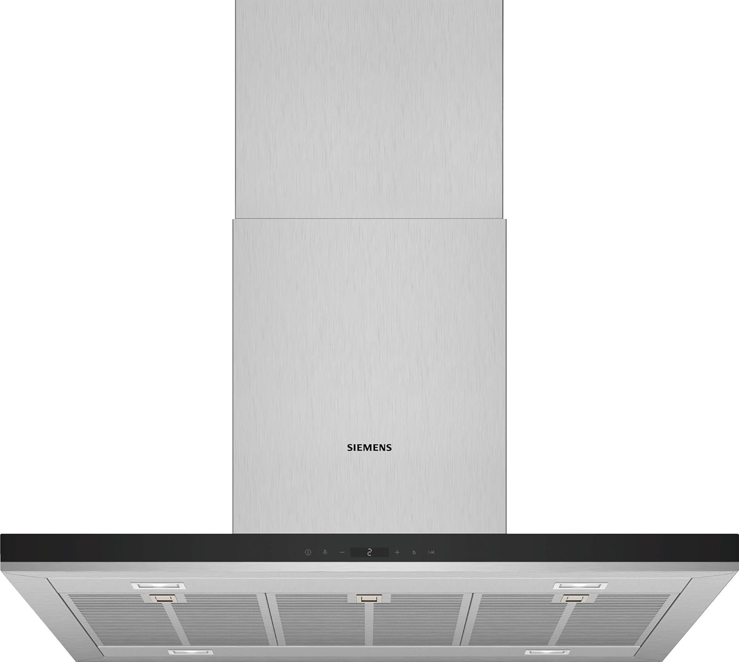 Siemens LF98BIP50 iQ500 Dunstabzugshaube, 90 cm, Made in Germany, leiser iQdrive-Motor, LED-Beleuchtung, touchControl, Intensivstufe mit auomatischer Rückschaltung, Edelstahl
