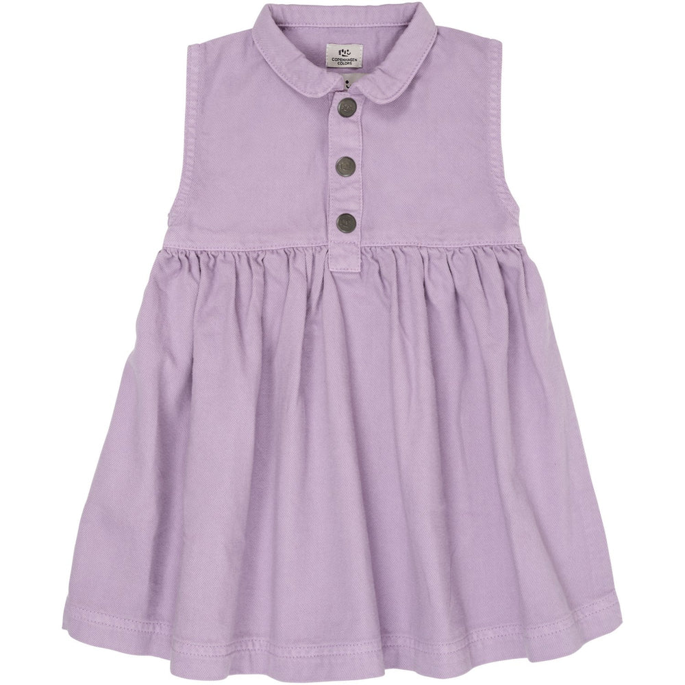 Køb COPENHAGEN COLORS Lavender Organic Twill Kjole m. Krave