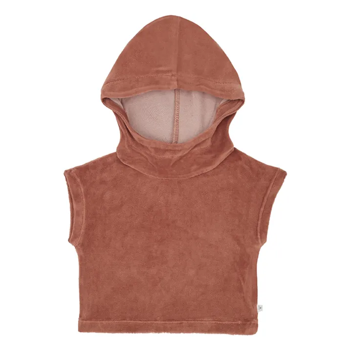 1+ in the family Sweat Capuche Sans Manches Velours Timea | Terracotta