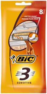 Bic 3 Sensitive Wegwerpscheermes 8ST