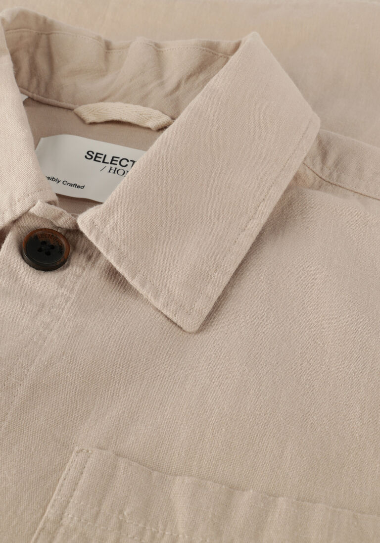SELECTED HOMME zand selected homme overshirt slhlooseblas-linen overshirt