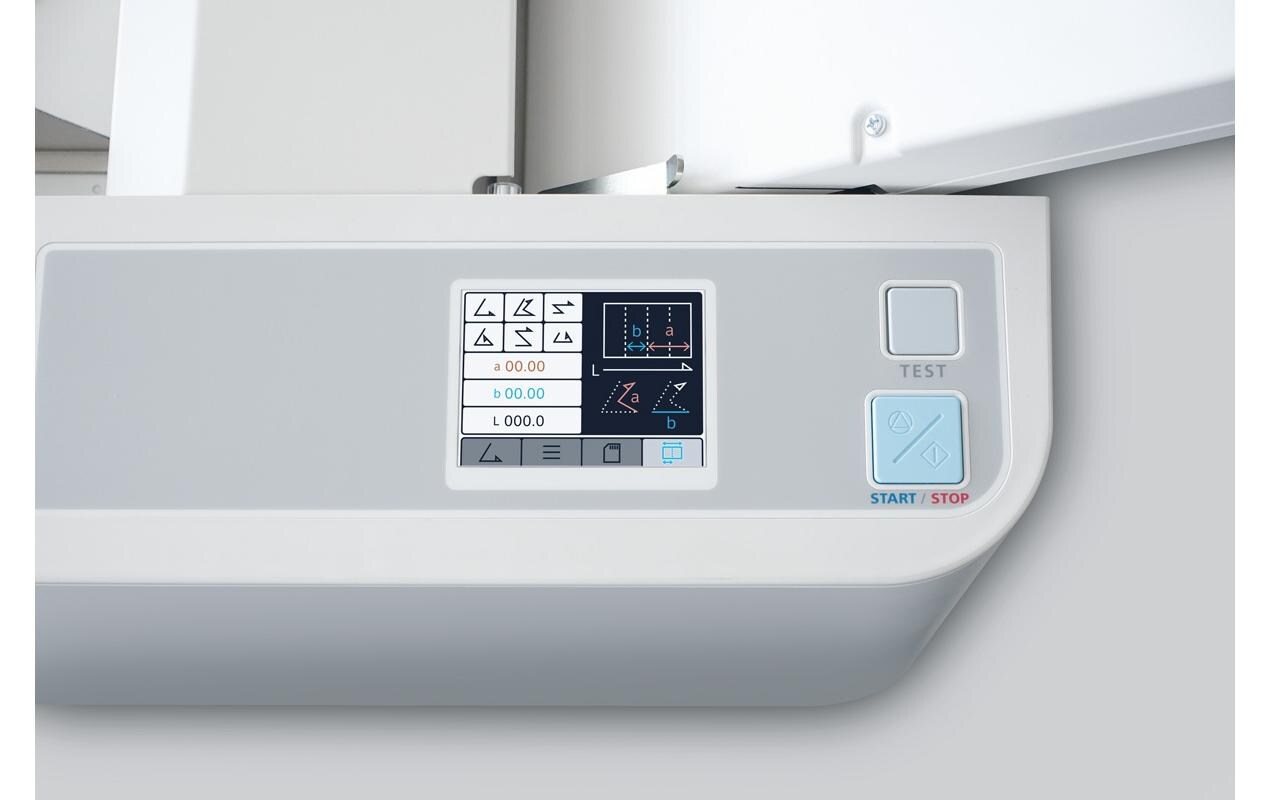 Falzmaschine 8345<br>6 Falzarten und Bandauslage