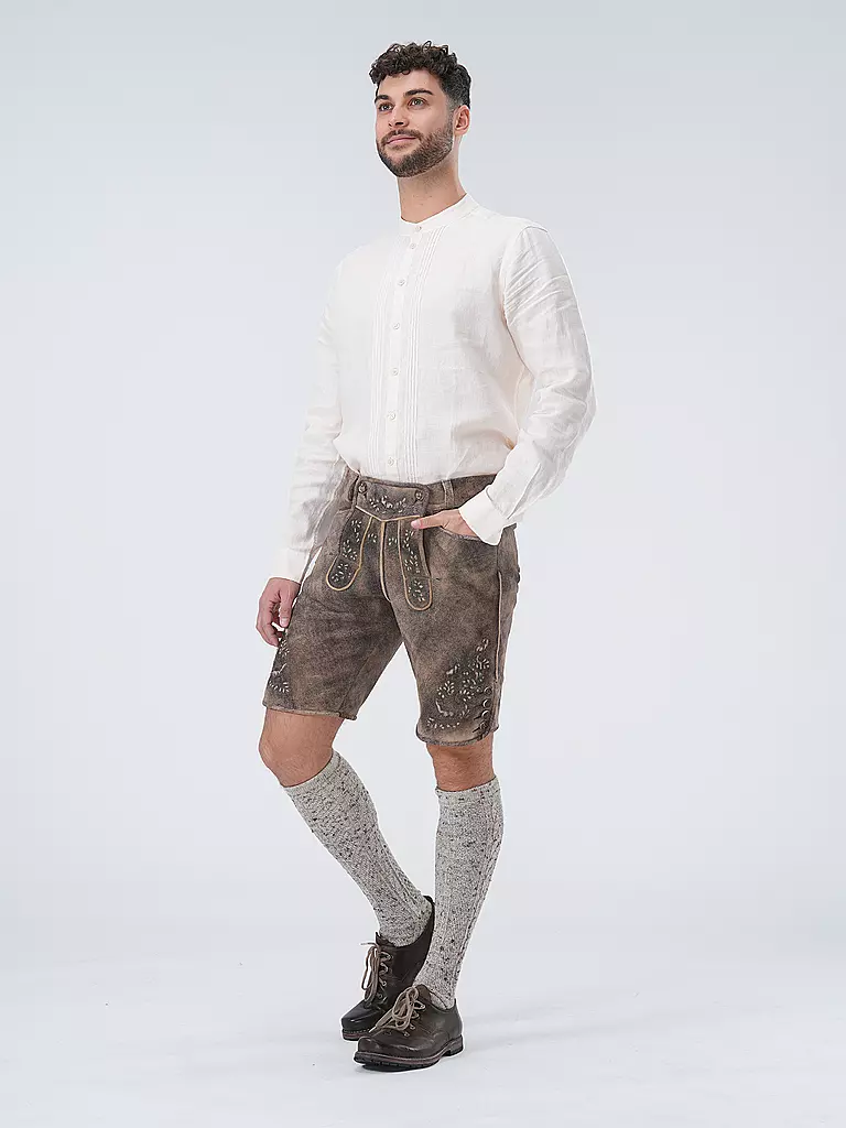 LUIS TRENKER Leinenhemd LUBARNAY creme