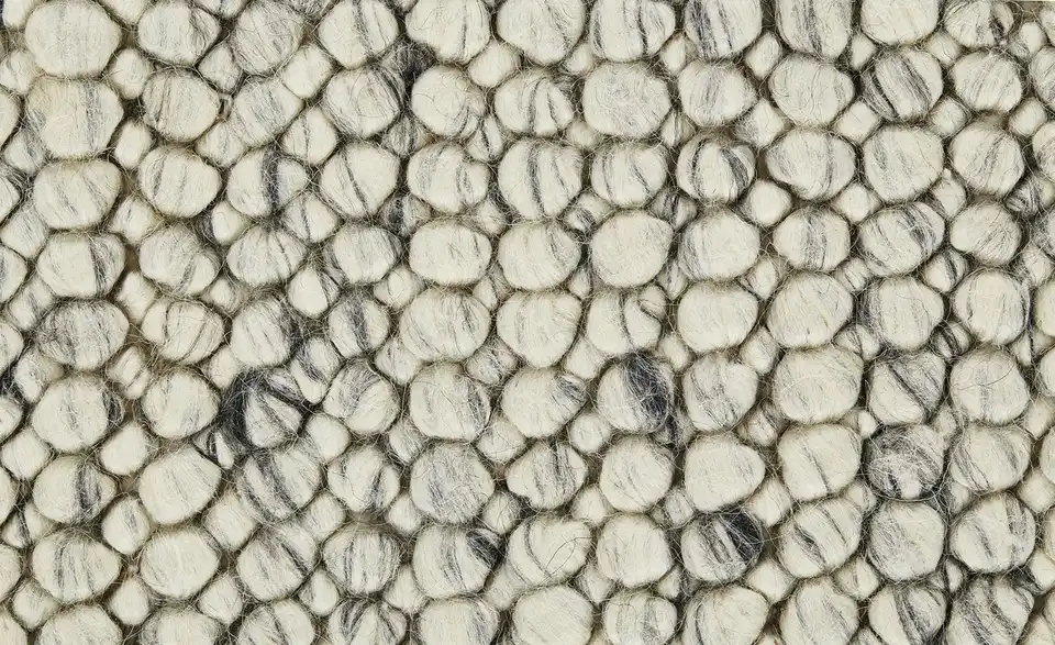 Handgewebter Naturteppich Hellgrau 130x190 cm