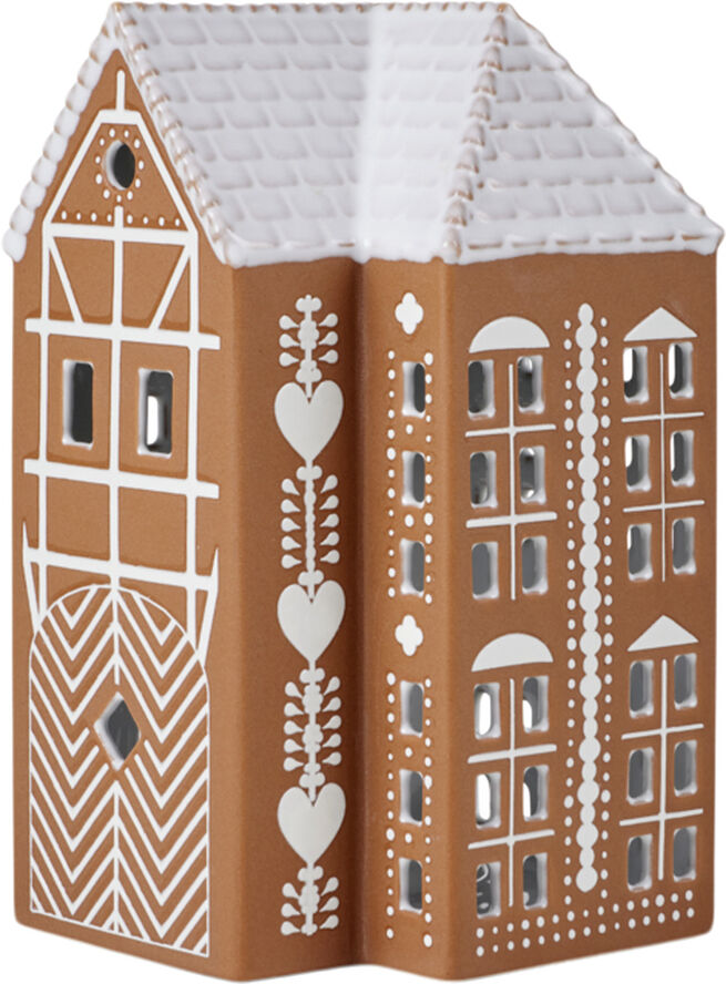 Kähler Gingerbread Lyshus stor brun Brun