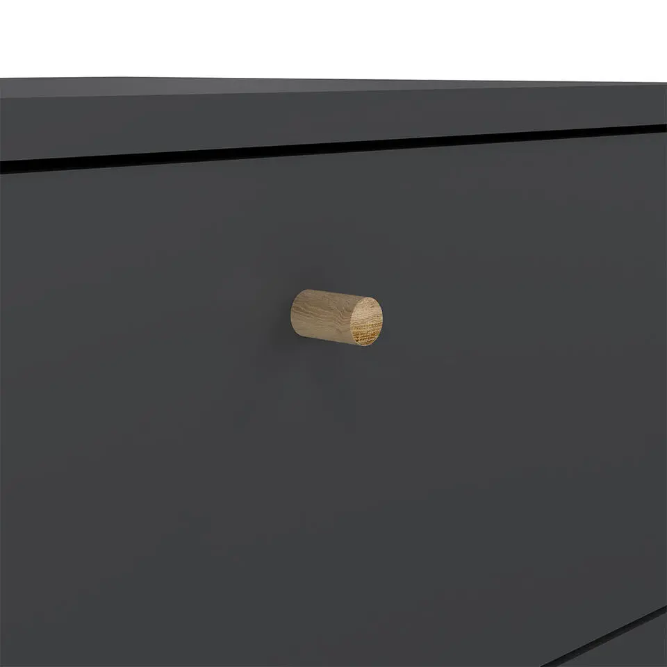 Hioshop Bodo kommode 5 lades matgrijs