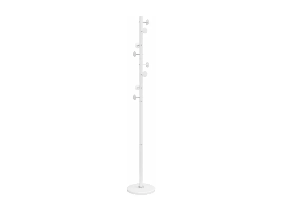 Porte-manteau blanc 176 cm fer enduit de poudre