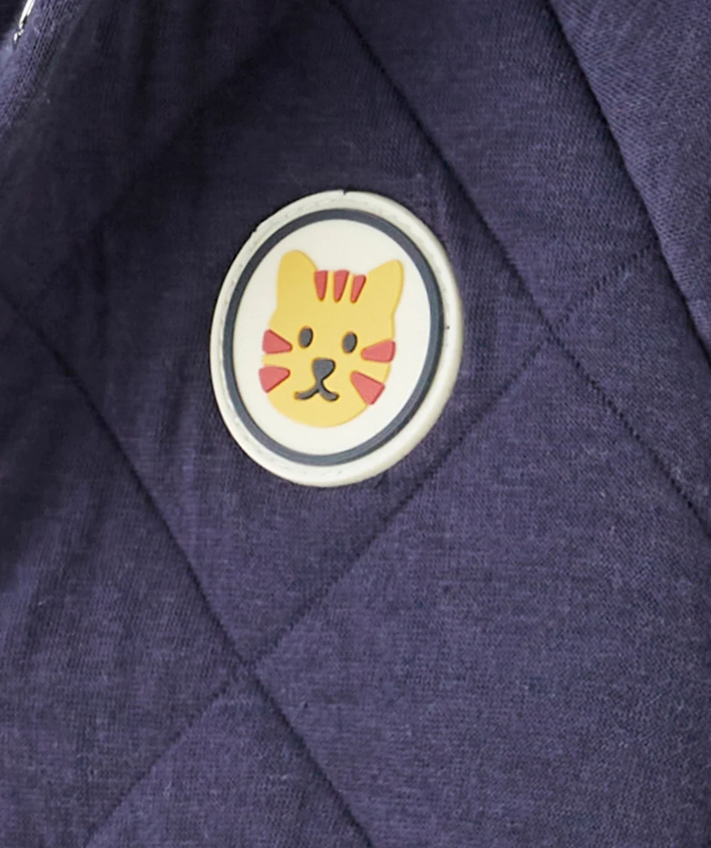 GILET MATELASSÉ BÉBÉ GARÇON À CAPUCHE BLEU MARINE