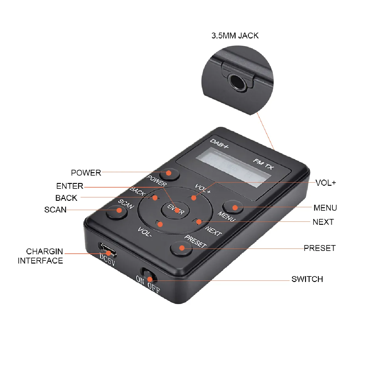 Universal Mini DAB Radio