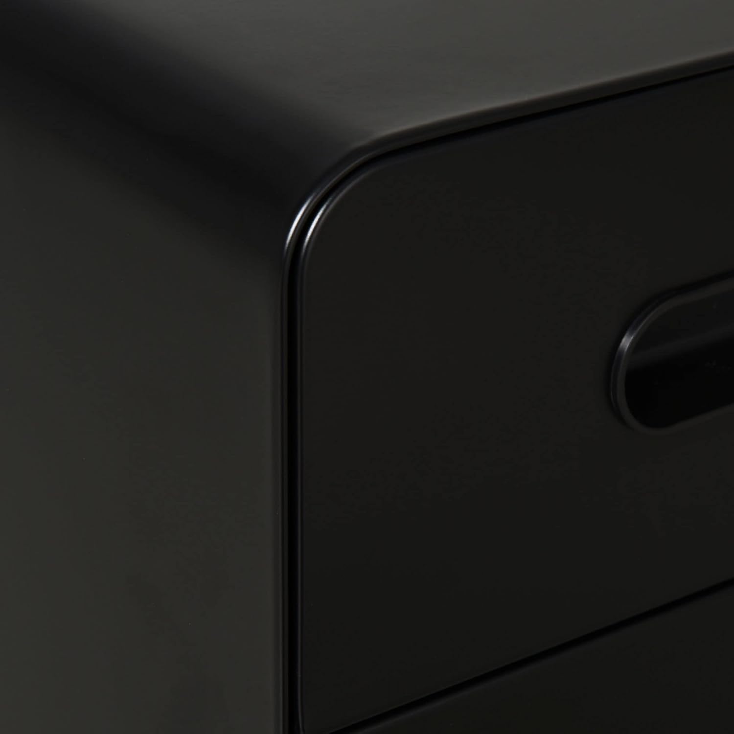 Vinsetto Rollcontainer mit 3 Schubladen mobiler Aktenschrank mit Rollen abschließbar Büroschrank mit Hängeregistratur Stiftfach, Bürocontainer Schreibtisch Unterschrank für Büro 39x48x59cm Schwarz PG2164341