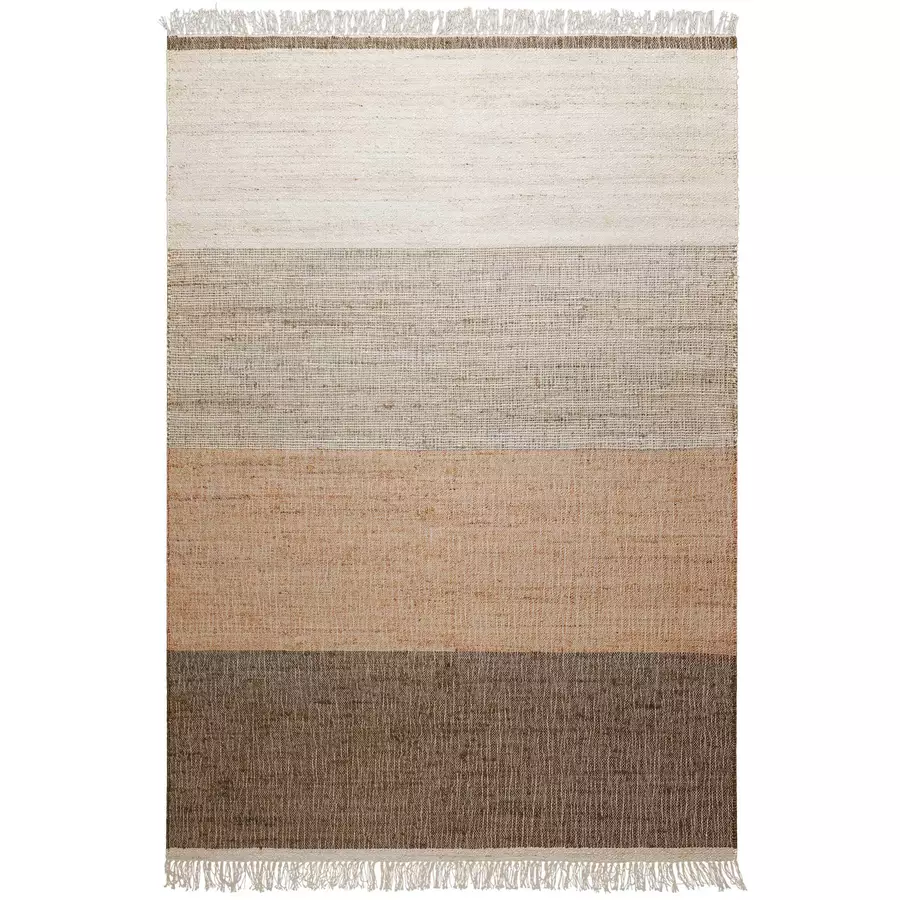 Green Looop Handweb-Teppich Vito beige, braun