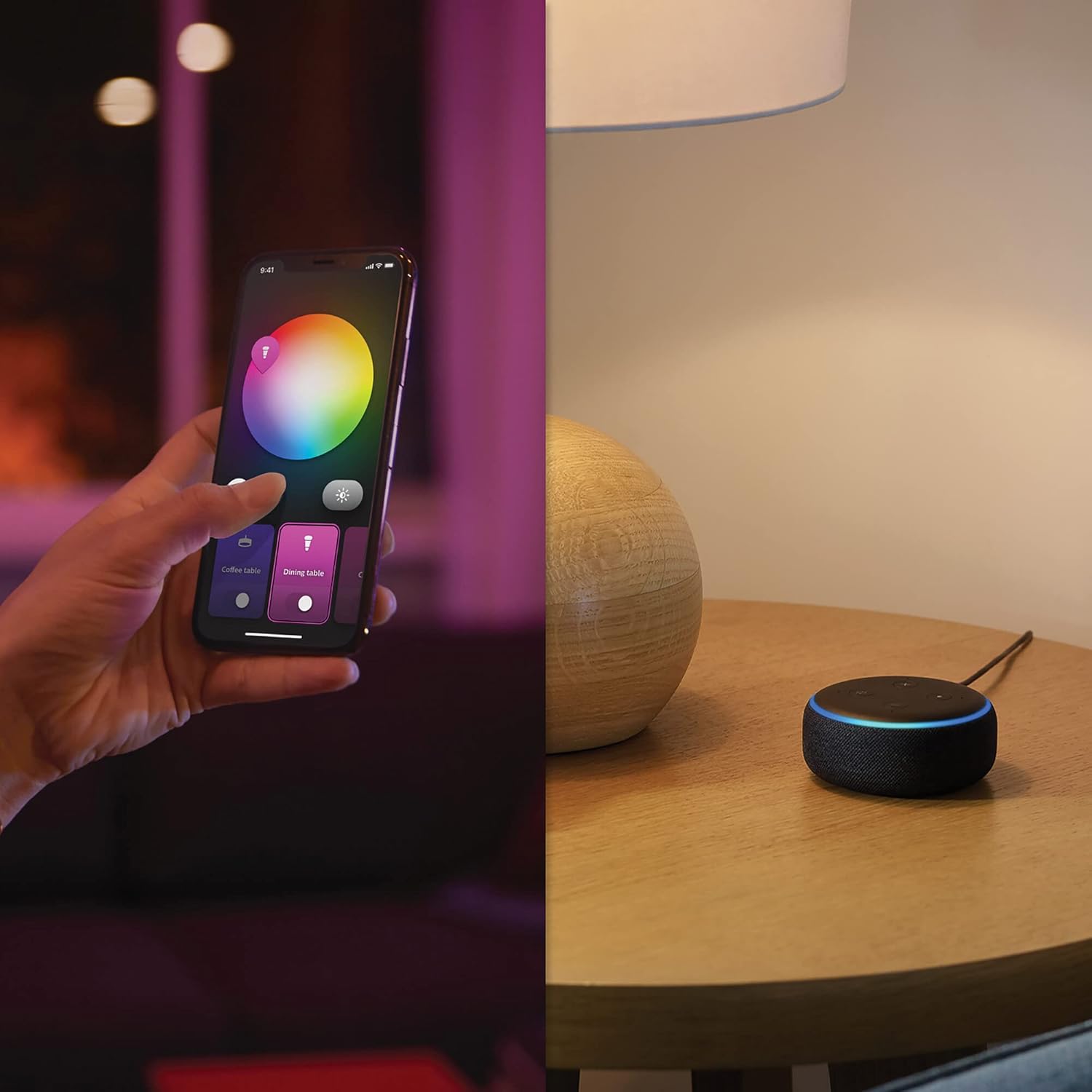 Philips Hue White & Color Ambiance Infuse Deckenleuchte M schwarz 2100lm, dimmbar, 16 Mio. Farben, steuerbar via App, kompatibel mit Amazon Alexa