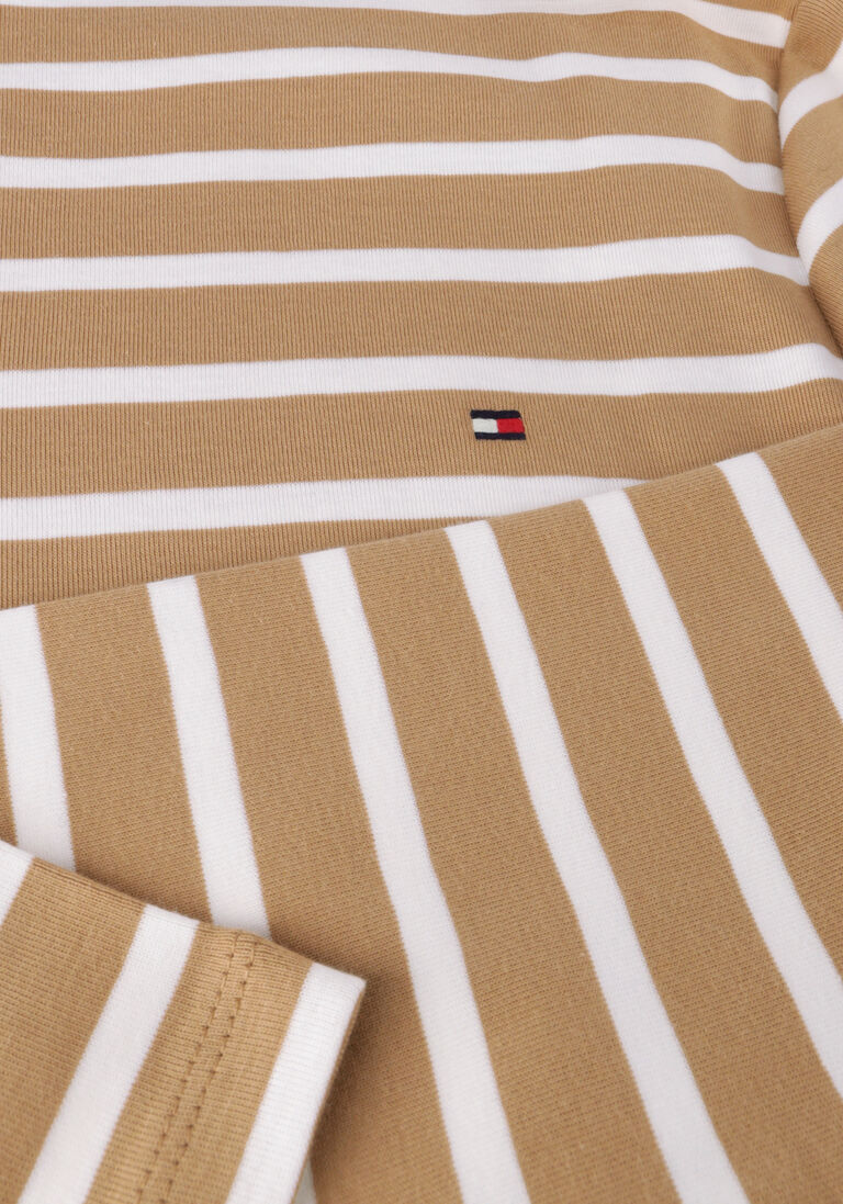 TOMMY HILFIGER khaki tommy hilfiger  new cody slim boat-nk 3/4 sleeve
