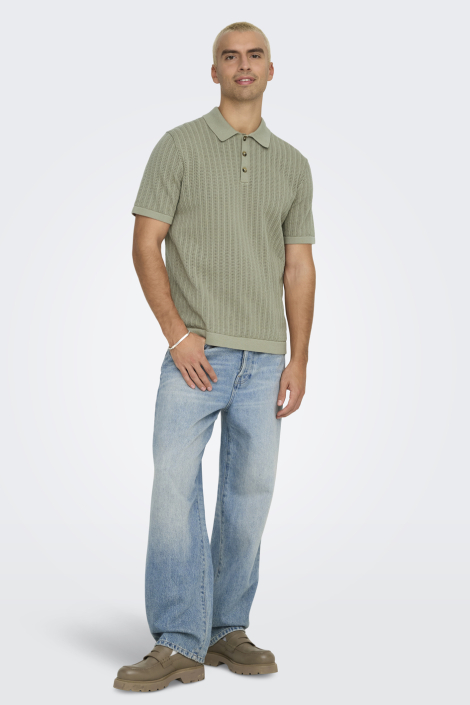 Only & Sons groene heren polo